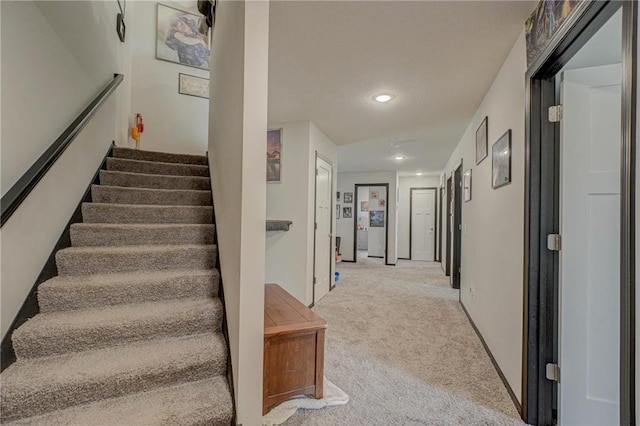 17690 Clayton Ave, Rosemount, MN 55068 - staircase featuring carpet floors and recessed lighting