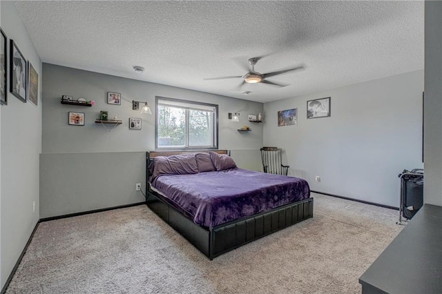 17690 Clayton Ave, Rosemount, MN 55068 - carpeted bedroom featuring a ceiling fan, a textured ceiling, and baseboards