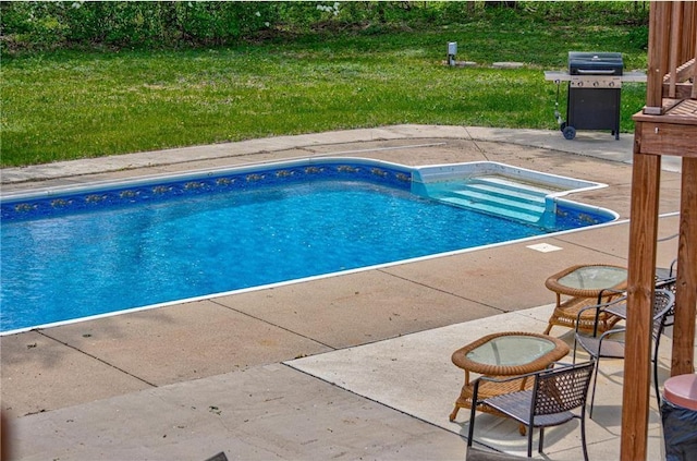 17690 Clayton Ave, Rosemount, MN 55068 - outdoor pool with a yard, a patio area, and area for grilling
