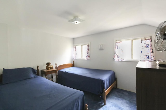 N7428 County Road J, Plymouth, WI 53073 - bedroom featuring carpet and lofted ceiling