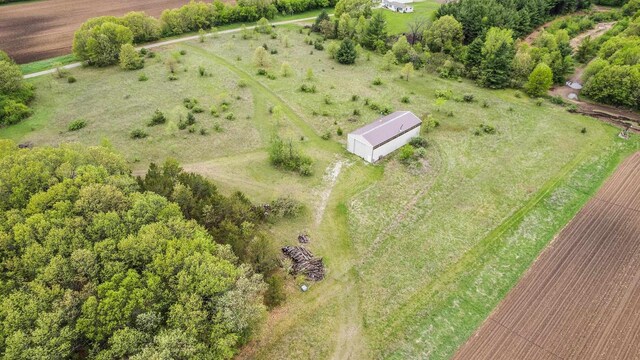W11202 Apache Rd, Plainfield, WI 54966 - aerial view of property's location with rural landscape and extensive farmland