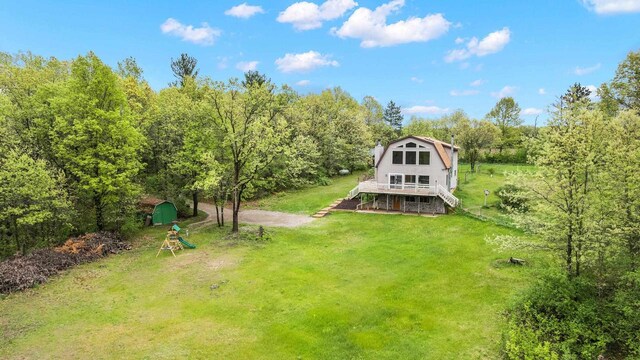 W11202 Apache Rd, Plainfield, WI 54966 - aerial view of property and surrounding area