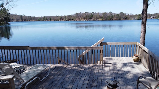 65485 Millicent Point Dr, Iron River, WI 54847 - dock area with a deck with water view