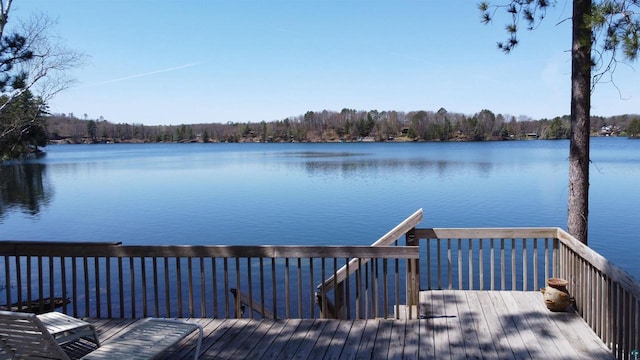 65485 Millicent Point Dr, Iron River, WI 54847 - dock featuring a deck with water view
