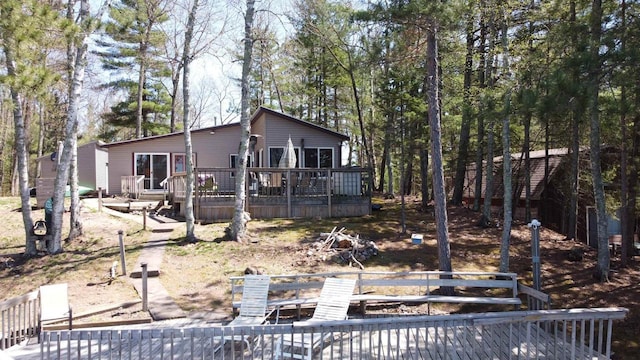 65485 Millicent Point Dr, Iron River, WI 54847 - back of house featuring a deck