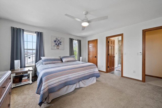 1755 Laura Ln, Port Washington, WI 53074 - carpeted bedroom with baseboards and a ceiling fan