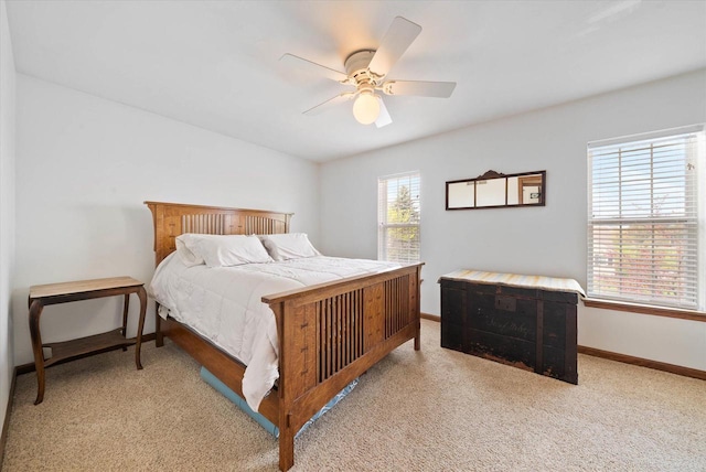 1755 Laura Ln, Port Washington, WI 53074 - carpeted bedroom featuring baseboards and ceiling fan