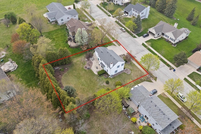1755 Laura Ln, Port Washington, WI 53074 - aerial perspective of suburban area with property parcel outlined