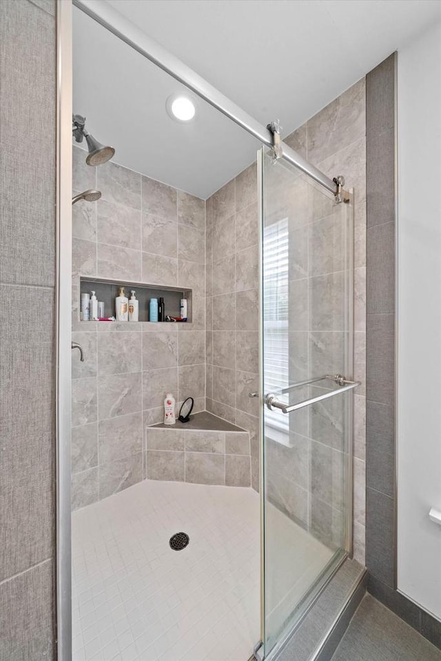 1755 Laura Ln, Port Washington, WI 53074 - full bath with a stall shower and recessed lighting