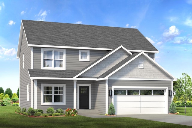 LT45 Lilac Ln, Delavan, WI 53115 - view of front of home featuring a front lawn, concrete driveway, an attached garage, and a shingled roof