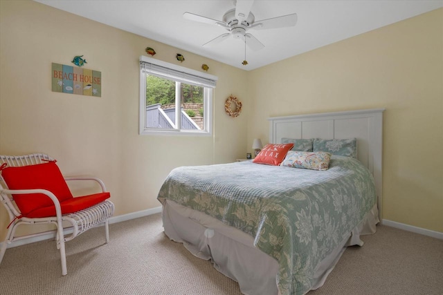 131 Lance Dr Unit 14, Twin Lakes, WI 53181 - bedroom with carpet flooring, baseboards, and ceiling fan