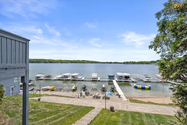 131 Lance Dr Unit 14, Twin Lakes, WI 53181 - water view featuring a boat dock