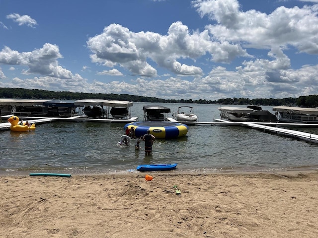 131 Lance Dr Unit 14, Twin Lakes, WI 53181 - water view featuring a boat dock