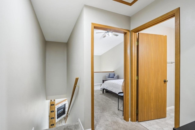 874 Xanadu Rd, Wisconsin Dells, WI 53965 - hallway with an upstairs landing and carpet floors