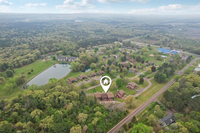 874 Xanadu Rd, Wisconsin Dells, WI 53965 - aerial overview of property's location with a large body of water and a forest
