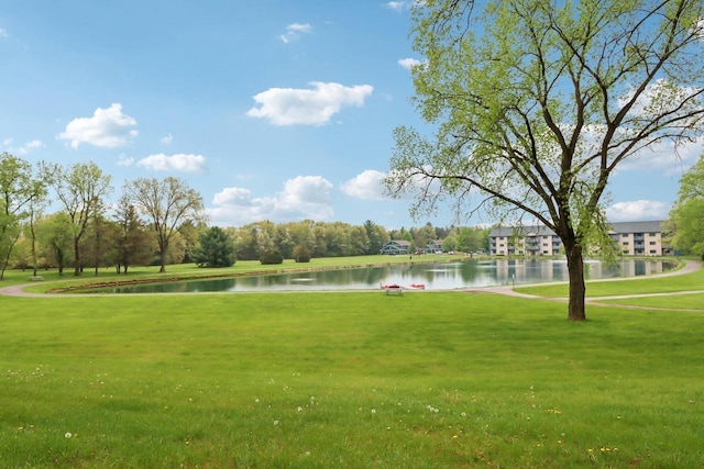 874 Xanadu Rd, Wisconsin Dells, WI 53965 - view of community featuring a water view and a lawn