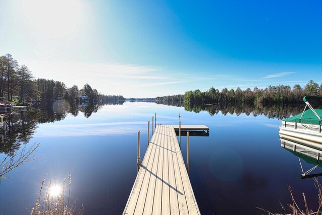 W3789 Villa Bay Dr Unit 7, Tomahawk, WI 54487 - dock area featuring a water view