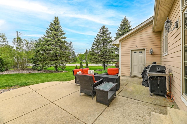 8940 Marie Ct, Mount Pleasant, WI 53406 - view of patio / terrace with an outdoor living space and grilling area