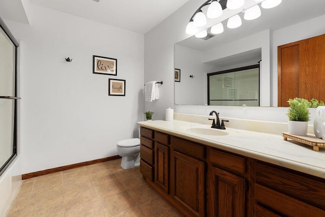 6208 Indian Mound Dr, Mcfarland, WI 53558 - full bath featuring vanity, toilet, and baseboards