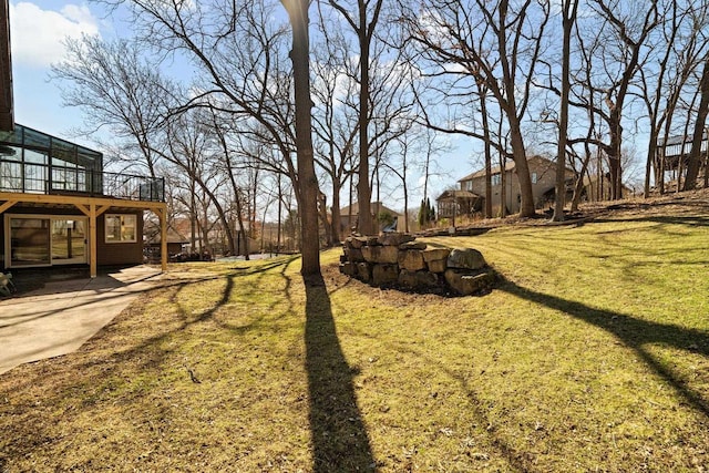 6208 Indian Mound Dr, Mcfarland, WI 53558 - view of grassy yard with a deck