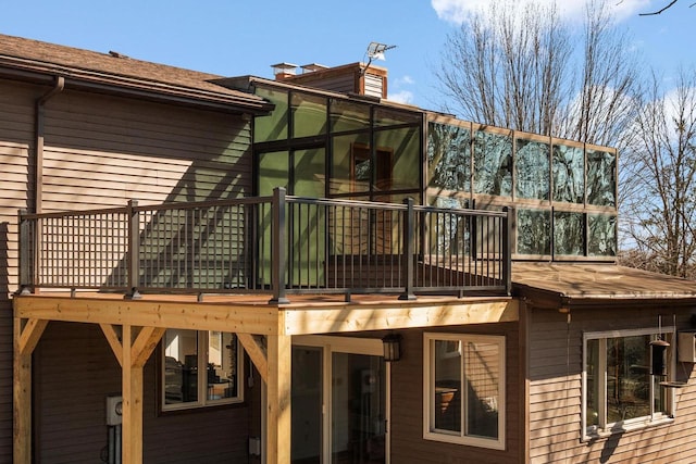 6208 Indian Mound Dr, Mcfarland, WI 53558 - rear view of property with a wooden deck