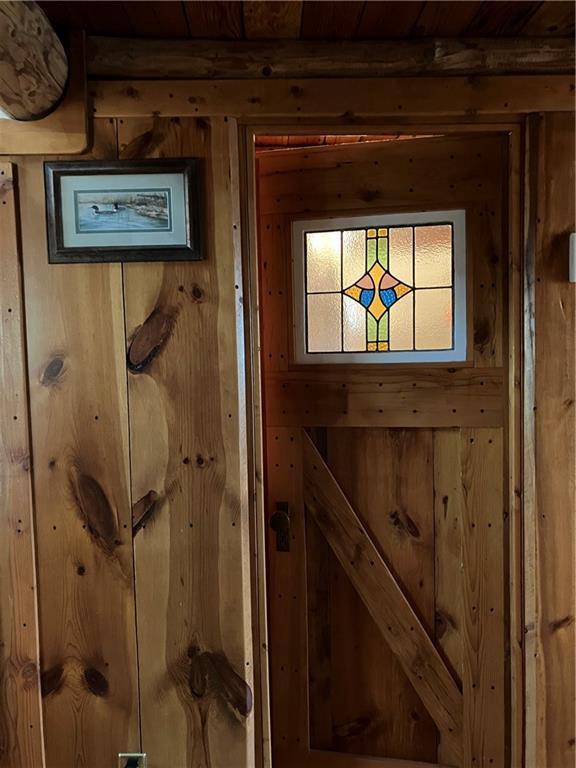 W16056 Camp Rd, Weyerhaeuser, WI 54895 - detailed view of wooden walls