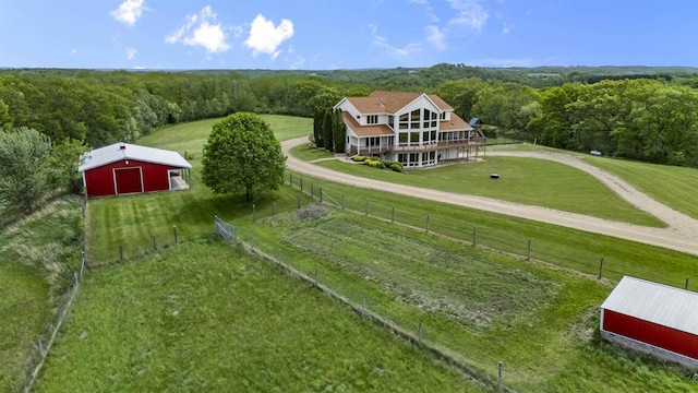 4230 Dalby Rd, Black Earth, WI 53515 - overview of rural landscape with a forest