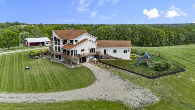 4230 Dalby Rd, Black Earth, WI 53515 - view from above of property featuring a forest