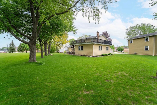 1089 Audrey Ct, North Fond Du Lac, WI 54937 - view of grassy yard with a balcony