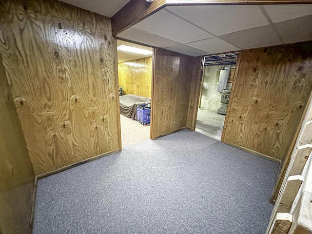 1200 4th Ave N, Park Falls, WI 54552 - carpeted empty room with wooden walls