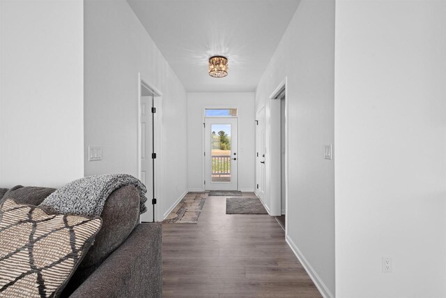 1150 S Bay Shore Rd, Brussels, WI 54204 - doorway with wood finished floors and baseboards