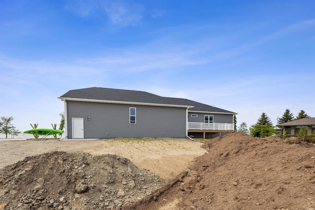 1150 S Bay Shore Rd, Brussels, WI 54204 - rear view of house with a deck