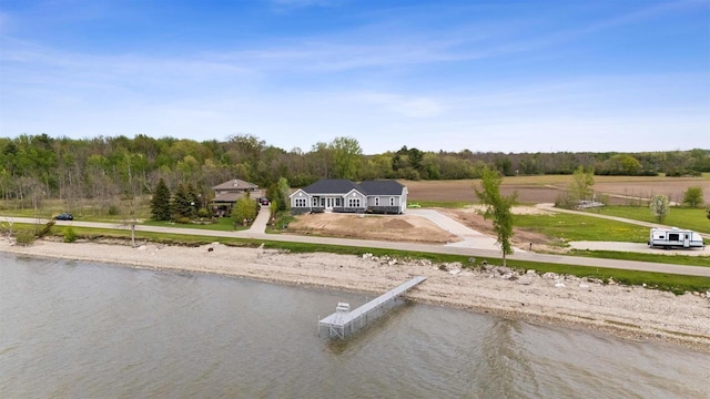 1150 S Bay Shore Rd, Brussels, WI 54204 - aerial view of property and surrounding area with a large body of water