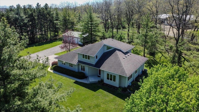 6460 Shady Bend Rd, Verona, WI 53593 - view from above of property with a forest