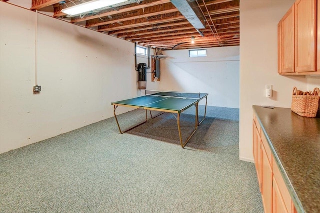 6460 Shady Bend Rd, Verona, WI 53593 - recreation room with light carpet