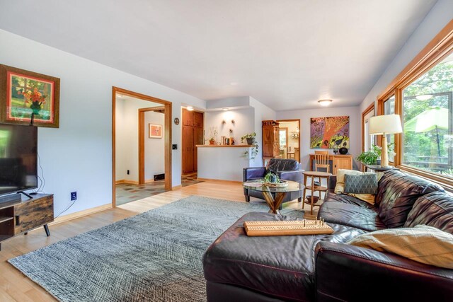 5102 Marathon Dr, Madison, WI 53705 - living area featuring light wood finished floors and baseboards