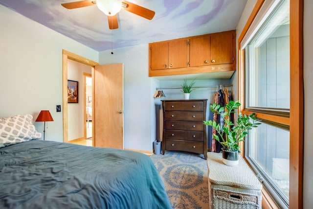 5102 Marathon Dr, Madison, WI 53705 - bedroom featuring ceiling fan and light colored carpet