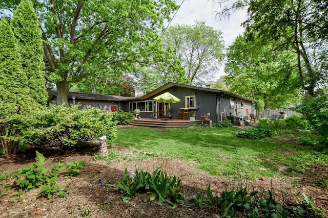 5102 Marathon Dr, Madison, WI 53705 - back of house featuring a wooden deck