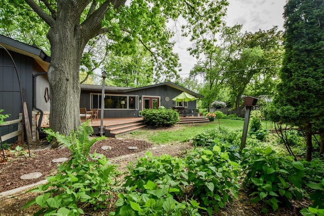 5102 Marathon Dr, Madison, WI 53705 - view of yard with a deck