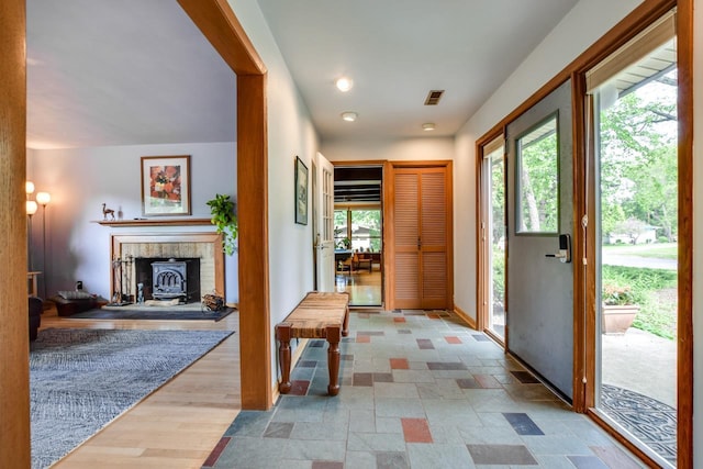 5102 Marathon Dr, Madison, WI 53705 - foyer featuring baseboards and stone finish flooring