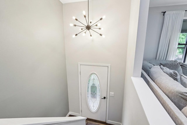 1902 Winfield Dr, Reedsburg, WI 53959 - entryway featuring a chandelier