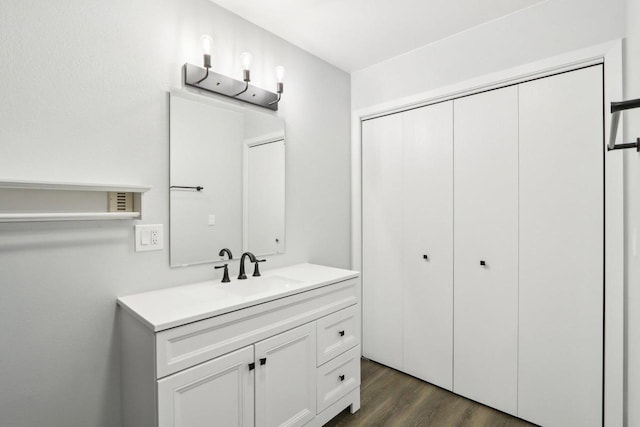 1902 Winfield Dr, Reedsburg, WI 53959 - bathroom with wood finished floors and vanity