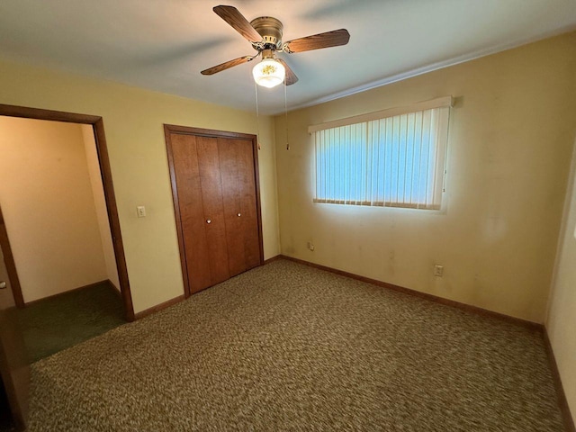 W12574 US Highway 45, Marion, WI 54950 - unfurnished bedroom with a closet, carpet flooring, and baseboards
