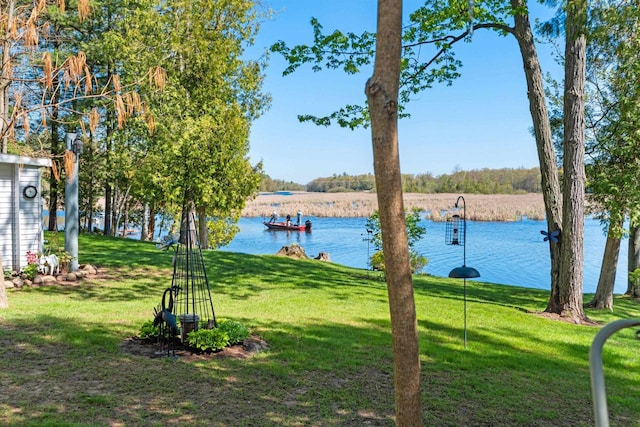 N3154 River Bend Dr, Peshtigo, WI 54157 - water view with a dock