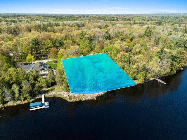 N3154 River Bend Dr, Peshtigo, WI 54157 - drone / aerial view of a forest and a nearby body of water