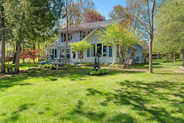 N3154 River Bend Dr, Peshtigo, WI 54157 - back of house featuring a yard