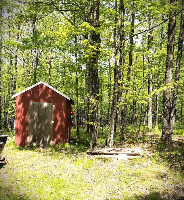 1458 Woodlawn Rd, Pickerel, WI 54465 - view of yard featuring a forest view