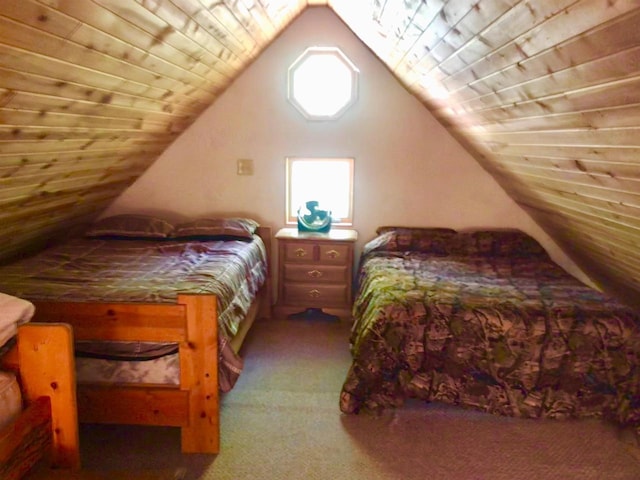 1458 Woodlawn Rd, Pickerel, WI 54465 - bedroom with carpet and lofted ceiling
