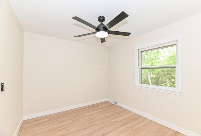 9530 W Debbie Ln, Milwaukee, WI 53224 - spare room with baseboards, light wood finished floors, and ceiling fan