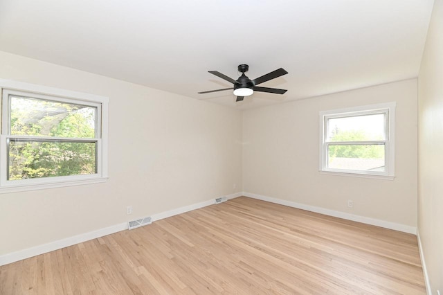 9530 W Debbie Ln, Milwaukee, WI 53224 - spare room featuring baseboards, light wood-type flooring, and ceiling fan